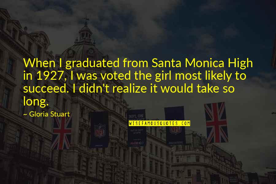 Santa Monica Quotes By Gloria Stuart: When I graduated from Santa Monica High in