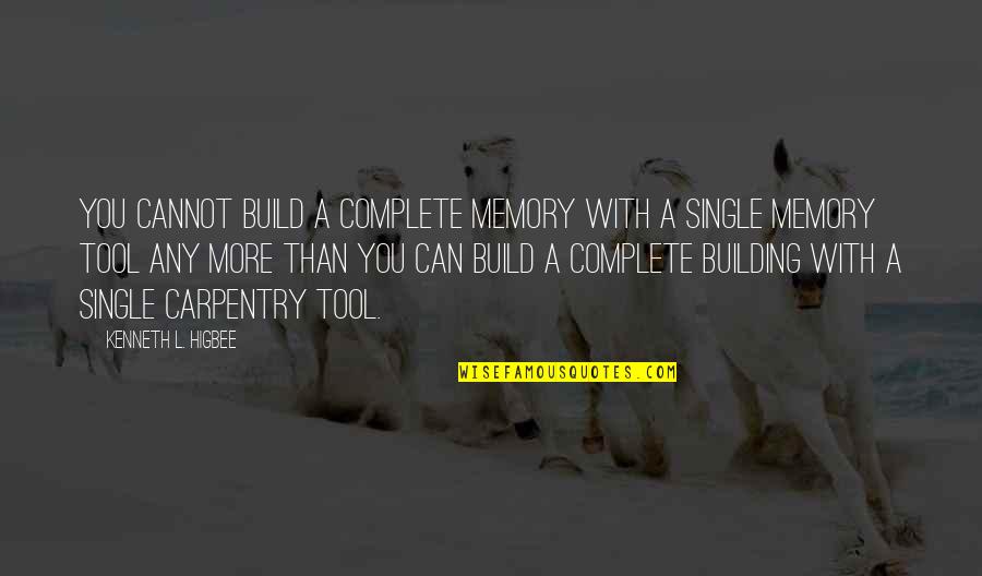 Santaolalla Brokeback Quotes By Kenneth L. Higbee: You cannot build a complete memory with a