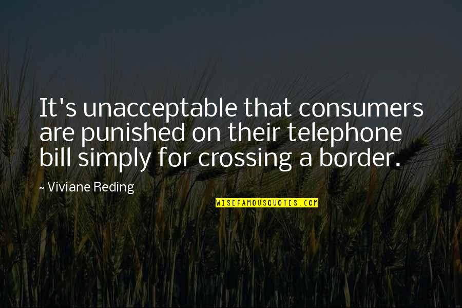 Santiam Brewing Quotes By Viviane Reding: It's unacceptable that consumers are punished on their