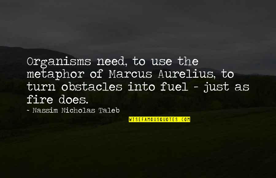 Santings Quotes By Nassim Nicholas Taleb: Organisms need, to use the metaphor of Marcus