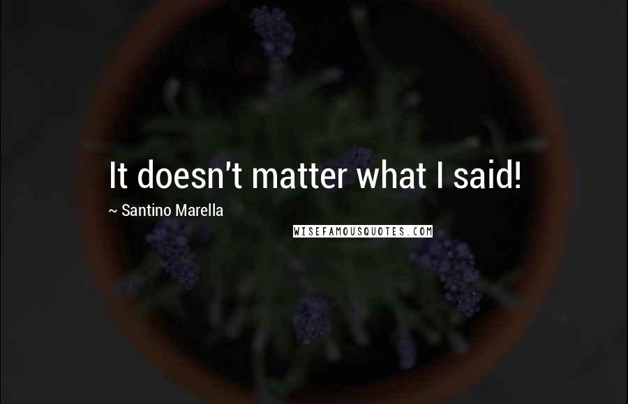 Santino Marella quotes: It doesn't matter what I said! Santino Marella quotes: It doesn't matter what I said!