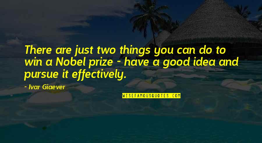 Santisimo Nombre Quotes By Ivar Giaever: There are just two things you can do