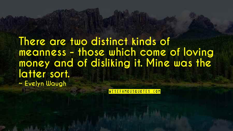 Santisteban El Quotes By Evelyn Waugh: There are two distinct kinds of meanness - Santisteban El Quotes By Evelyn Waugh: There are two distinct kinds of meanness -