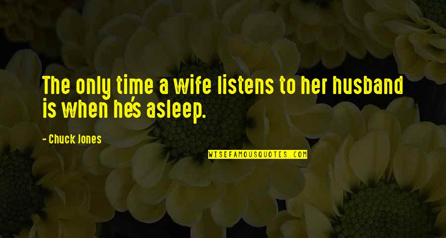Santisuk Promsiris Age Quotes By Chuck Jones: The only time a wife listens to her