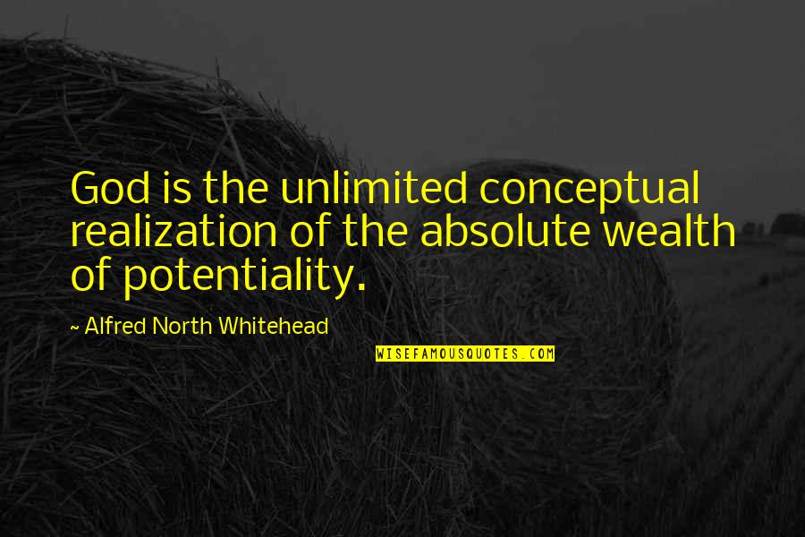 Sanziene Quotes By Alfred North Whitehead: God is the unlimited conceptual realization of the