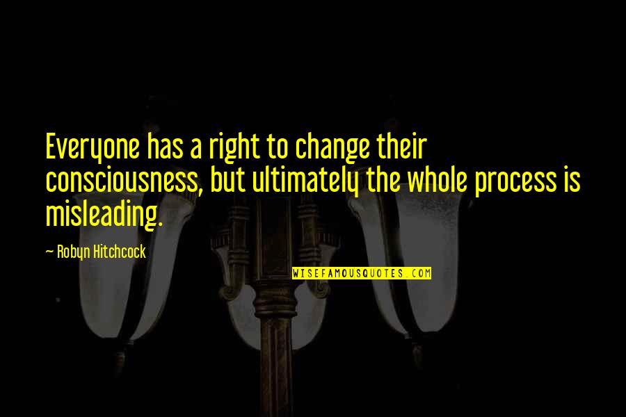 Sao Anime Quotes By Robyn Hitchcock: Everyone has a right to change their consciousness,