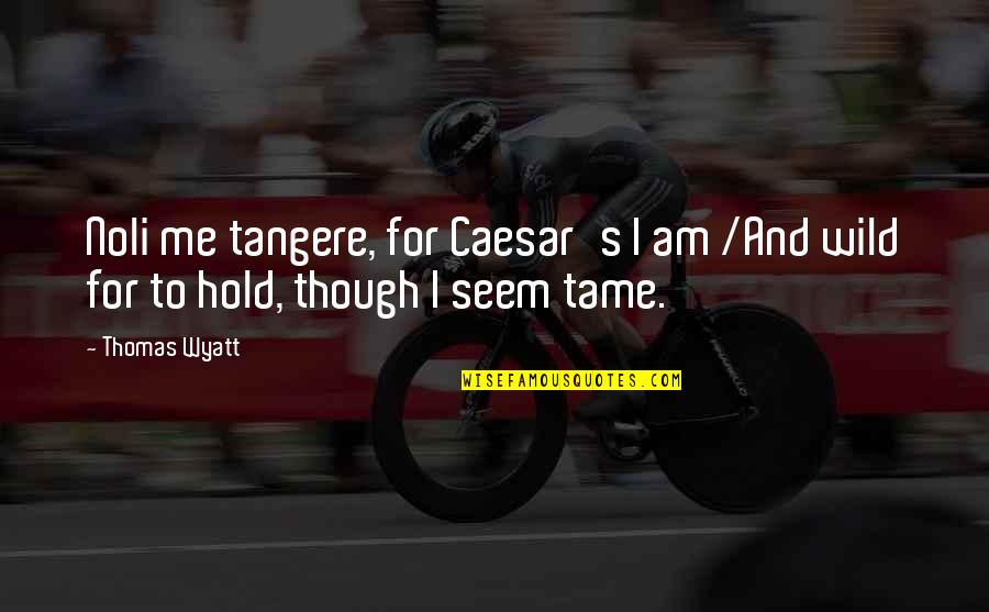 Sap Basis Quotes By Thomas Wyatt: Noli me tangere, for Caesar's I am /And