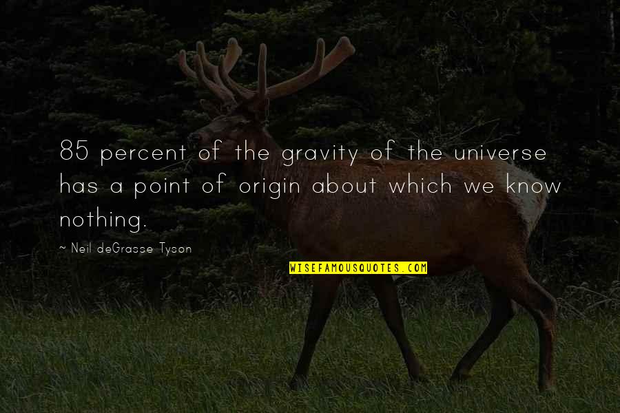 Saparmurat Niyazov Quotes By Neil DeGrasse Tyson: 85 percent of the gravity of the universe