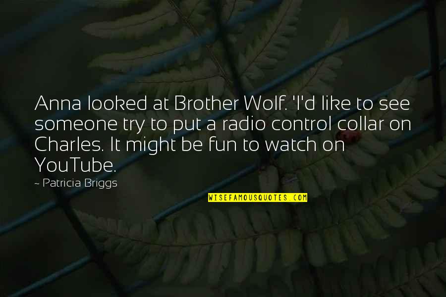 Sapirstein Stone Weiss Quotes By Patricia Briggs: Anna looked at Brother Wolf. 'I'd like to