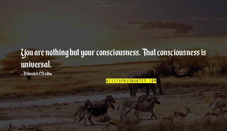 Sapountzi Taraskezi Quotes By Debasish Mridha: You are nothing but your consciousness. That consciousness Sapountzi Taraskezi Quotes By Debasish Mridha: You are nothing but your consciousness. That consciousness
