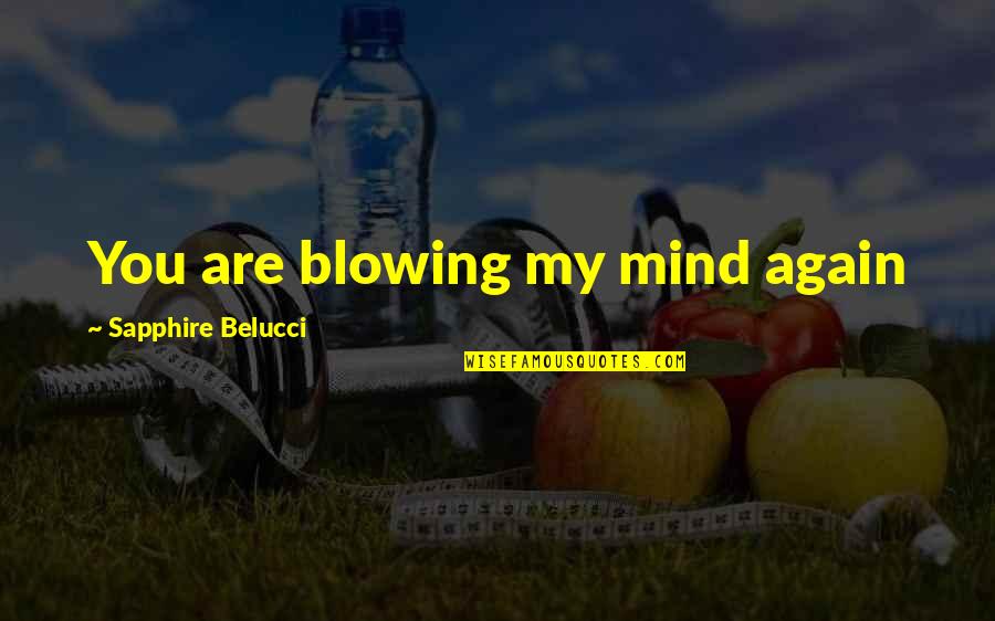 Sapphire Quotes By Sapphire Belucci: You are blowing my mind again