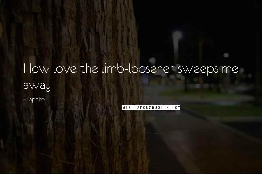 Sappho quotes: How love the limb-loosener sweeps me away
