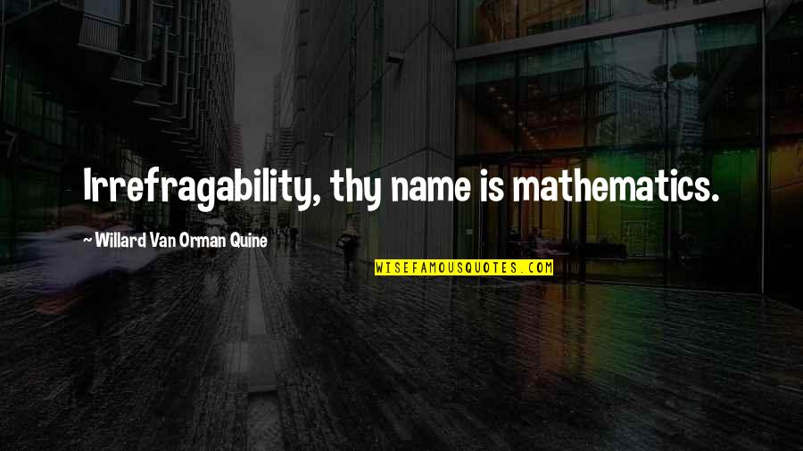 Saptarishi Name Quotes By Willard Van Orman Quine: Irrefragability, thy name is mathematics. Saptarishi Name Quotes By Willard Van Orman Quine: Irrefragability, thy name is mathematics.