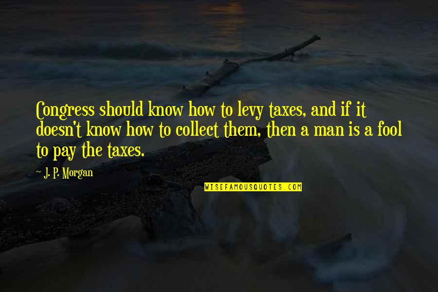 Saqueo Definicion Quotes By J. P. Morgan: Congress should know how to levy taxes, and