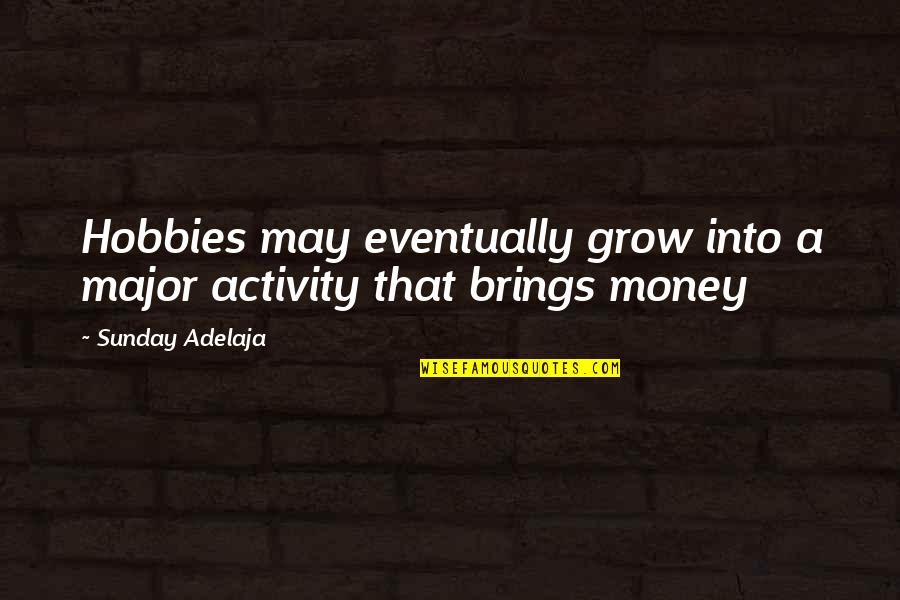 Sara Deever Quotes By Sunday Adelaja: Hobbies may eventually grow into a major activity