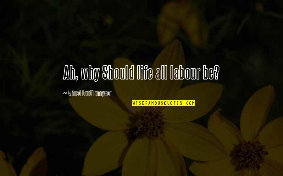 Sarah Drew Quotes By Alfred Lord Tennyson: Ah, why Should life all labour be?