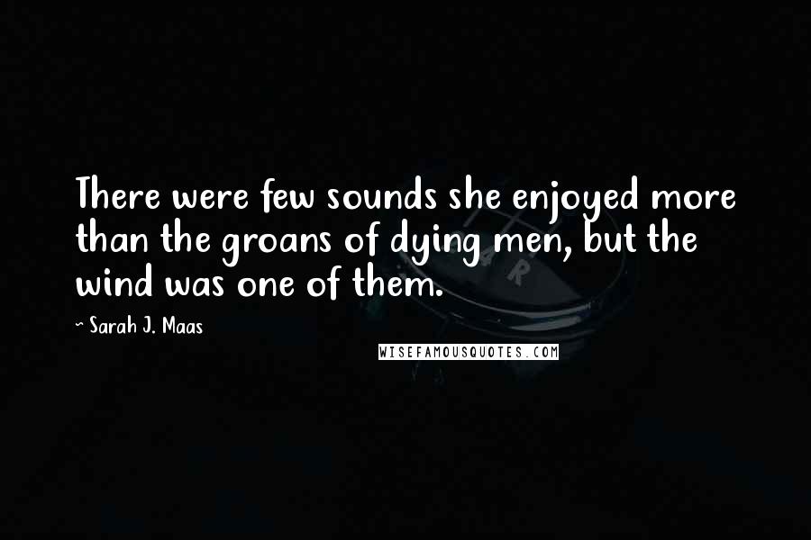 Sarah J. Maas quotes: There were few sounds she enjoyed more than the groans of dying men, but the wind was one of them.