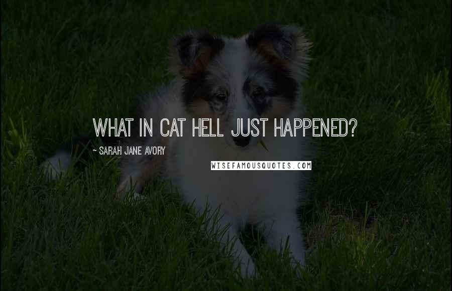 Sarah Jane Avory quotes: What in cat hell just happened?