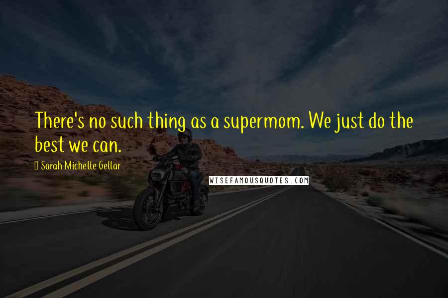 Sarah Michelle Gellar quotes: There's no such thing as a supermom. We just do the best we can.