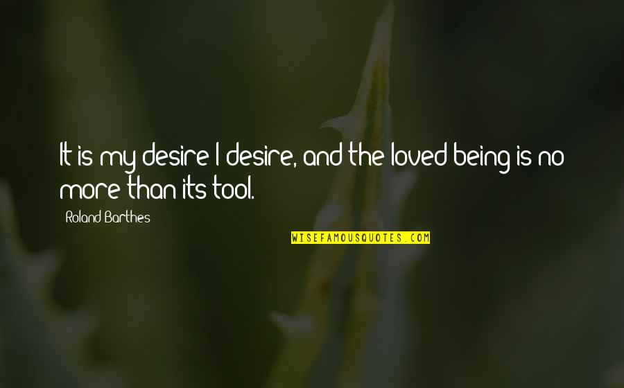 Sarangi Quotes By Roland Barthes: It is my desire I desire, and the