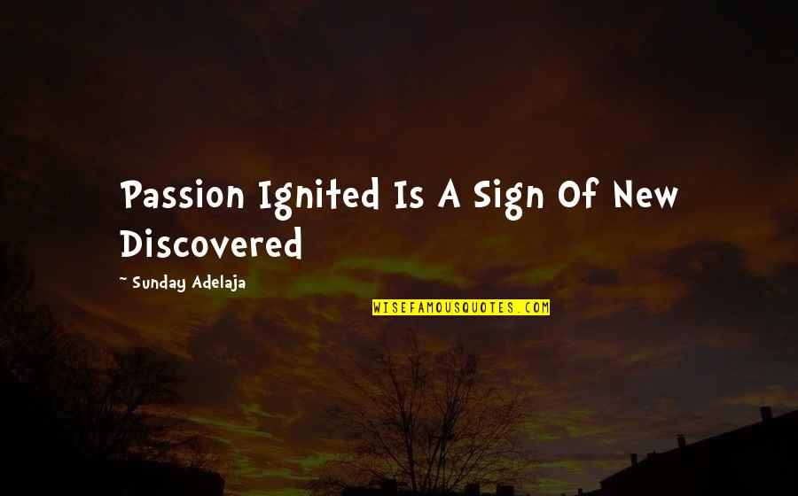 Sarcasism Quotes By Sunday Adelaja: Passion Ignited Is A Sign Of New Discovered