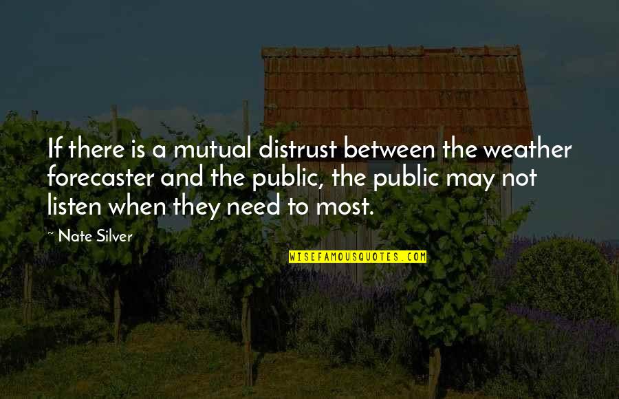 Sarcastic Pretence Quotes By Nate Silver: If there is a mutual distrust between the