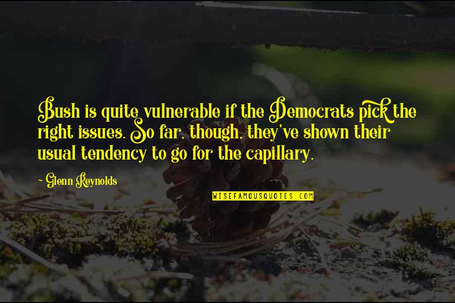 Sarebbe Tempo Quotes By Glenn Reynolds: Bush is quite vulnerable if the Democrats pick Sarebbe Tempo Quotes By Glenn Reynolds: Bush is quite vulnerable if the Democrats pick
