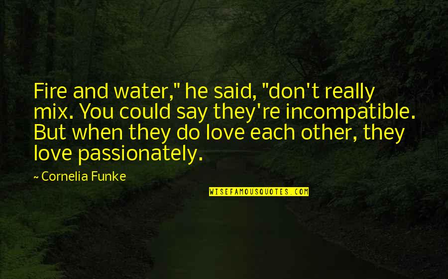 Sargent Schultz Quotes By Cornelia Funke: Fire and water," he said, "don't really mix. Sargent Schultz Quotes By Cornelia Funke: Fire and water," he said, "don't really mix.
