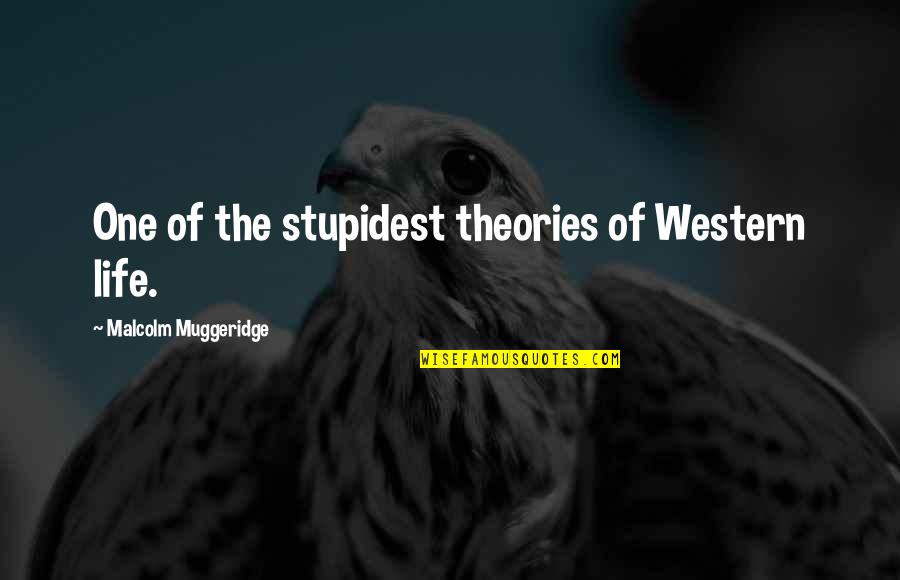 Sarky Quotes By Malcolm Muggeridge: One of the stupidest theories of Western life.