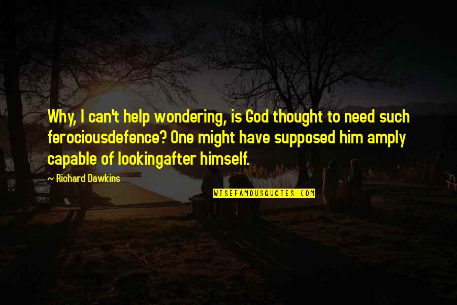 Sarracino V Quotes By Richard Dawkins: Why, I can't help wondering, is God thought