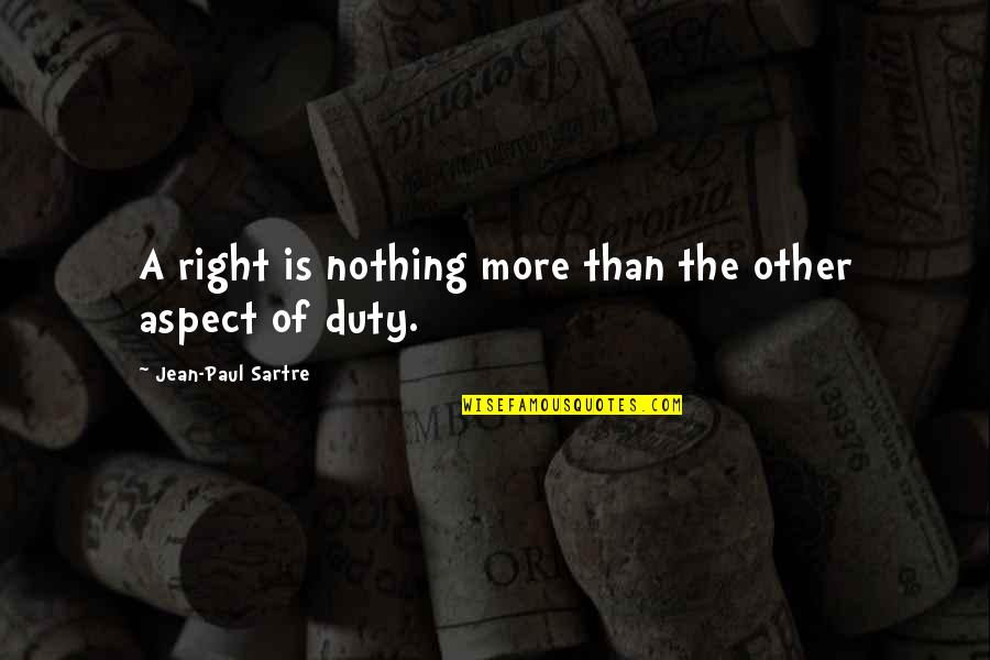 Sartre Nothing Quotes By Jean-Paul Sartre: A right is nothing more than the other Sartre Nothing Quotes By Jean-Paul Sartre: A right is nothing more than the other