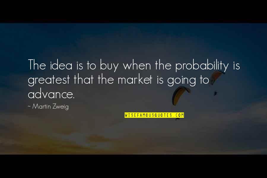 Sasagawa Miwa Quotes By Martin Zweig: The idea is to buy when the probability