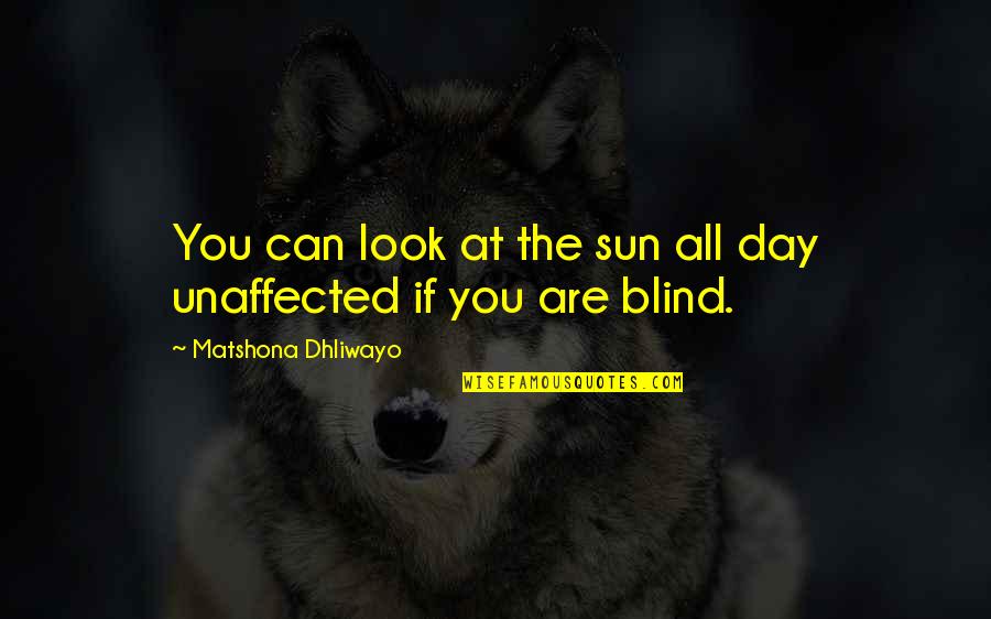 Sasayama Mitsuru Quotes By Matshona Dhliwayo: You can look at the sun all day