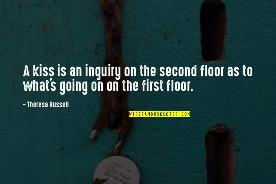 Saskatchewan Roughriders Quotes By Theresa Russell: A kiss is an inquiry on the second
