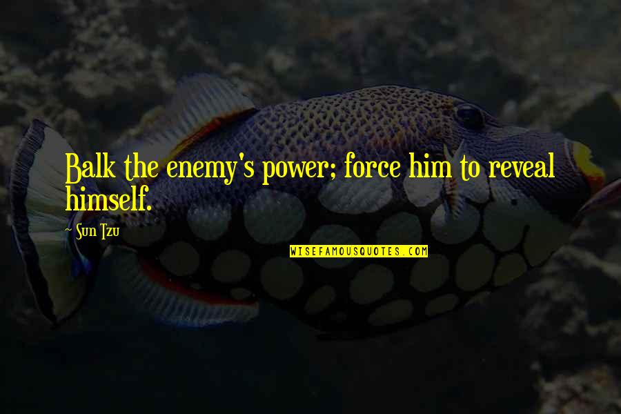 Sassanid Quotes By Sun Tzu: Balk the enemy's power; force him to reveal