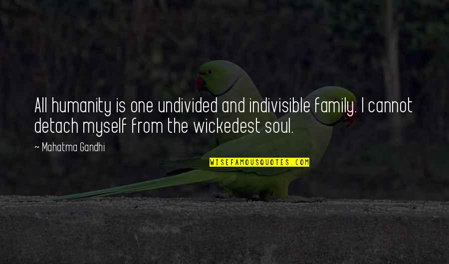 Sassy Diva Quotes By Mahatma Gandhi: All humanity is one undivided and indivisible family.