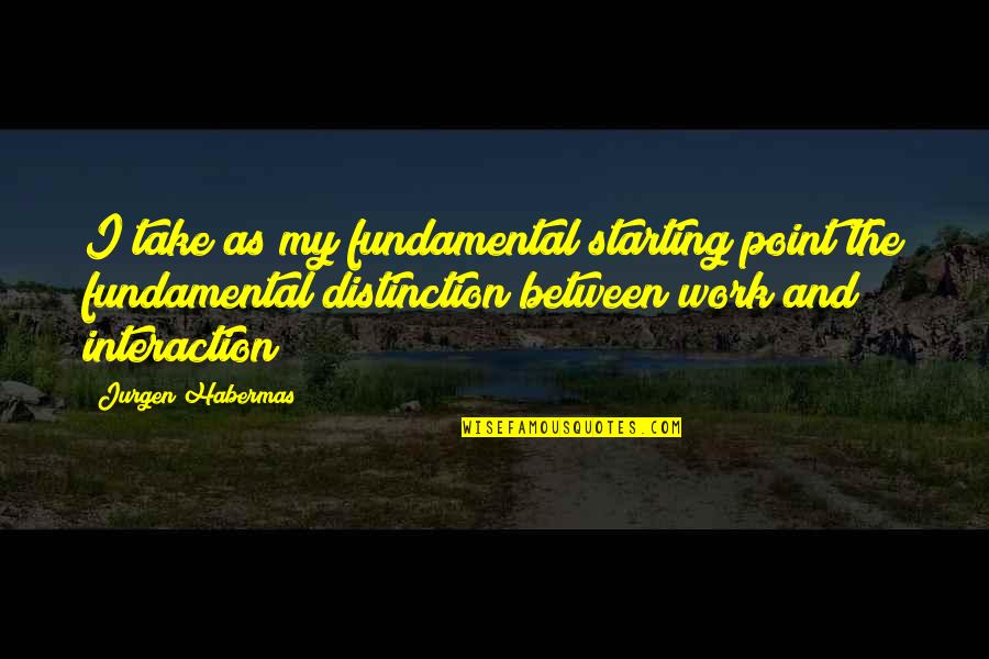 Satan Is Busy Quotes By Jurgen Habermas: I take as my fundamental starting point the