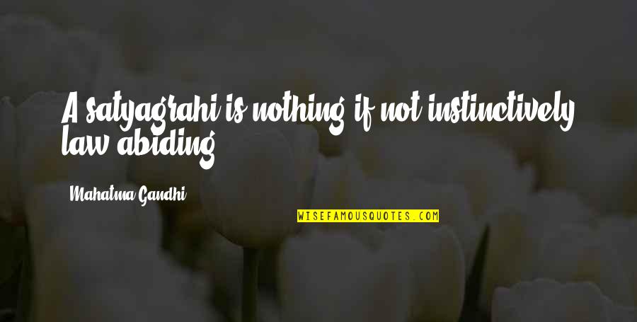 Satanicos Vs Cristianos Quotes By Mahatma Gandhi: A satyagrahi is nothing if not instinctively law-abiding. Satanicos Vs Cristianos Quotes By Mahatma Gandhi: A satyagrahi is nothing if not instinctively law-abiding.