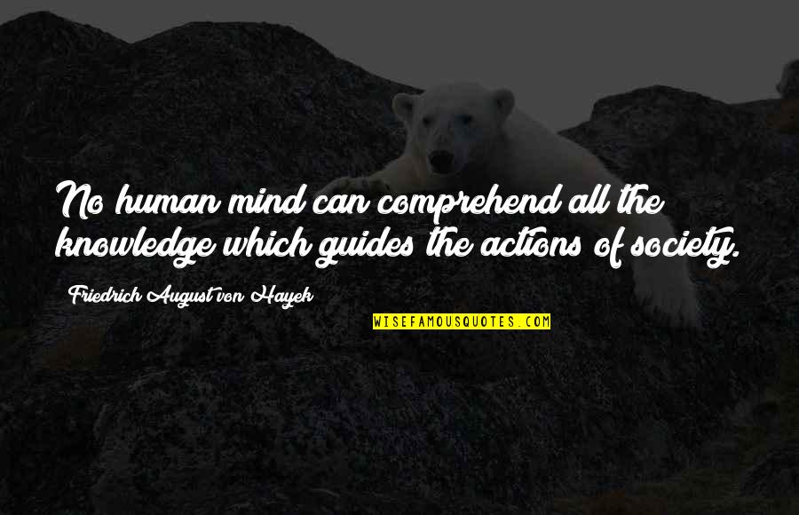 Satie's Quotes By Friedrich August Von Hayek: No human mind can comprehend all the knowledge