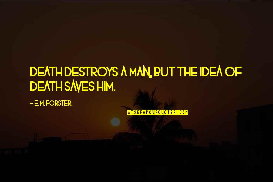 Satisfy Others Quotes By E. M. Forster: Death destroys a man, but the idea of Satisfy Others Quotes By E. M. Forster: Death destroys a man, but the idea of