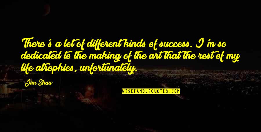 Satisfy What You Have Quotes By Jim Shaw: There's a lot of different kinds of success. Satisfy What You Have Quotes By Jim Shaw: There's a lot of different kinds of success.
