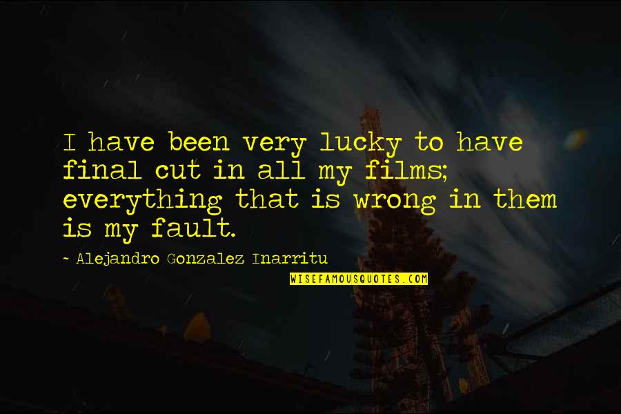 Satohiro Tsujimoto Quotes By Alejandro Gonzalez Inarritu: I have been very lucky to have final