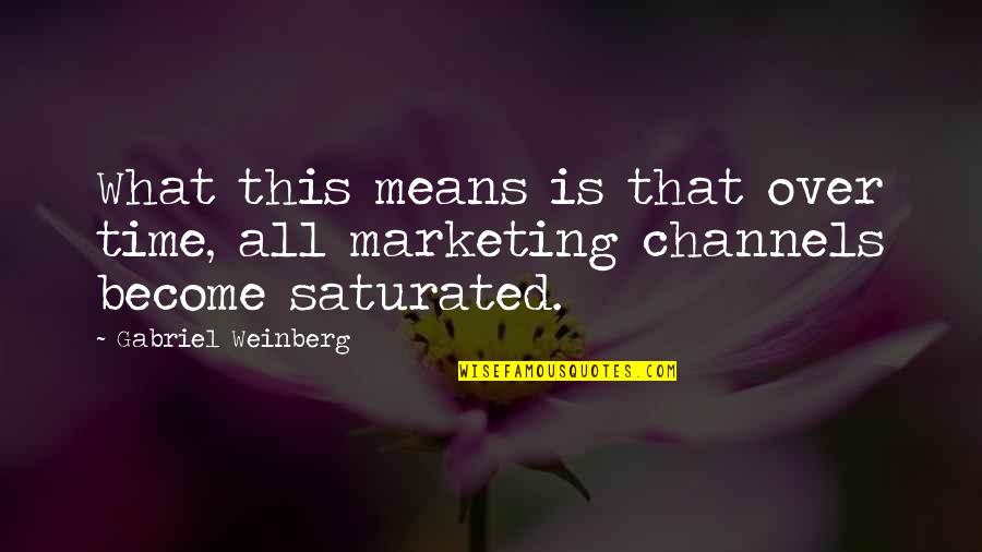 Saturated Quotes By Gabriel Weinberg: What this means is that over time, all Saturated Quotes By Gabriel Weinberg: What this means is that over time, all