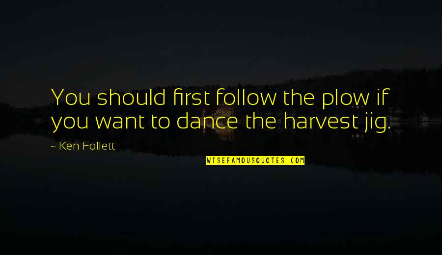 Saturday Night At Home Quotes By Ken Follett: You should first follow the plow if you