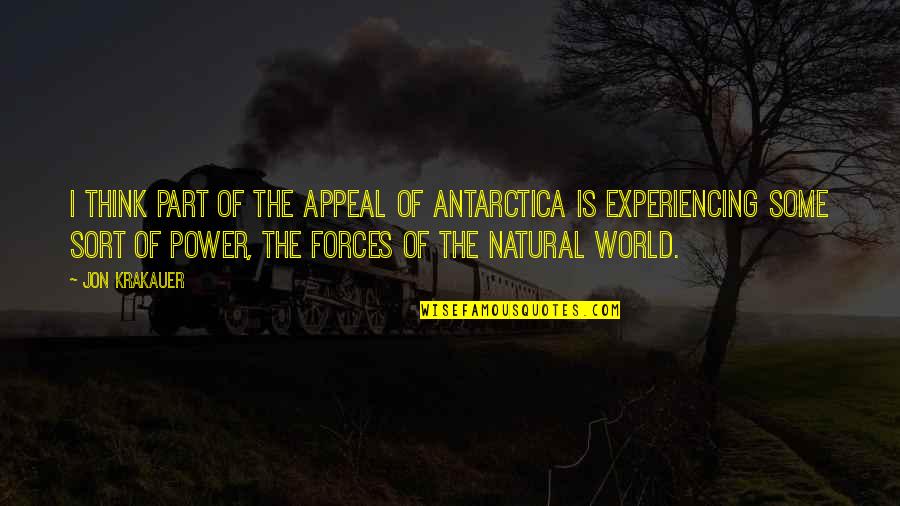 Saturday Night Live Alex Trebek Quotes By Jon Krakauer: I think part of the appeal of Antarctica