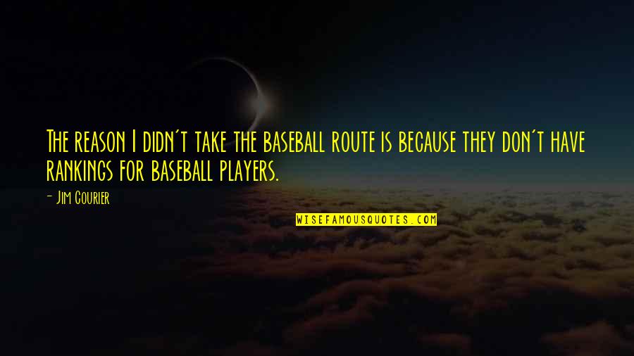 Satya Nadella Tech Intensity Quote Quotes By Jim Courier: The reason I didn't take the baseball route Satya Nadella Tech Intensity Quote Quotes By Jim Courier: The reason I didn't take the baseball route