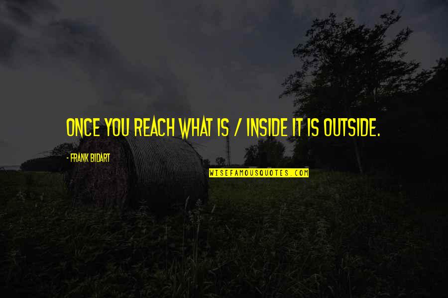 Satya Yoga Quotes By Frank Bidart: Once you reach what is / inside it