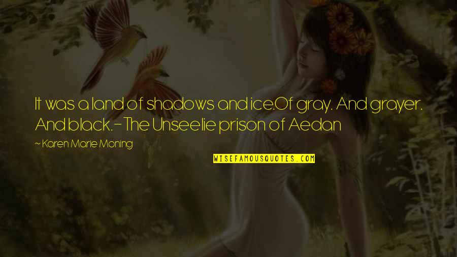 Satyamev Jayate Quotes By Karen Marie Moning: It was a land of shadows and ice.Of Satyamev Jayate Quotes By Karen Marie Moning: It was a land of shadows and ice.Of