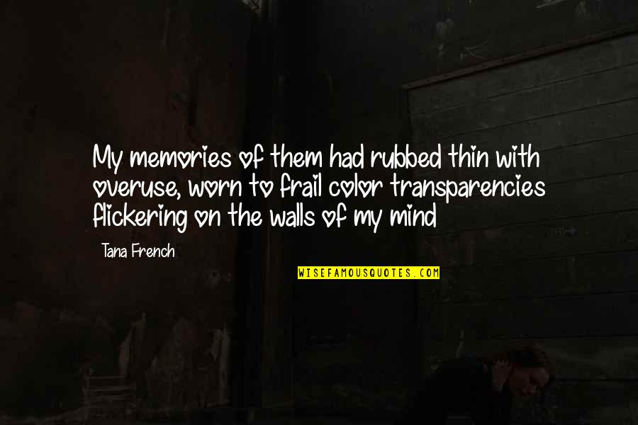 Satyanand Writer Quotes By Tana French: My memories of them had rubbed thin with Satyanand Writer Quotes By Tana French: My memories of them had rubbed thin with