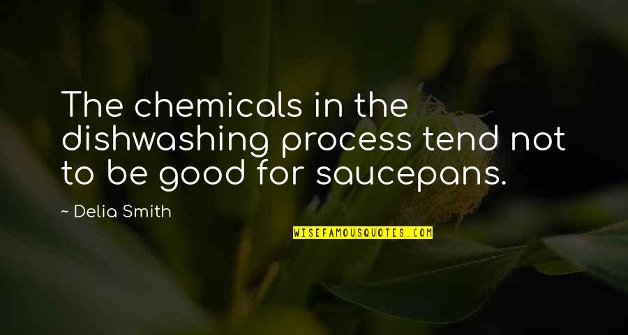 Saucepans Quotes By Delia Smith: The chemicals in the dishwashing process tend not